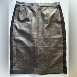Anne Klein New York Leather Pencil Skirt